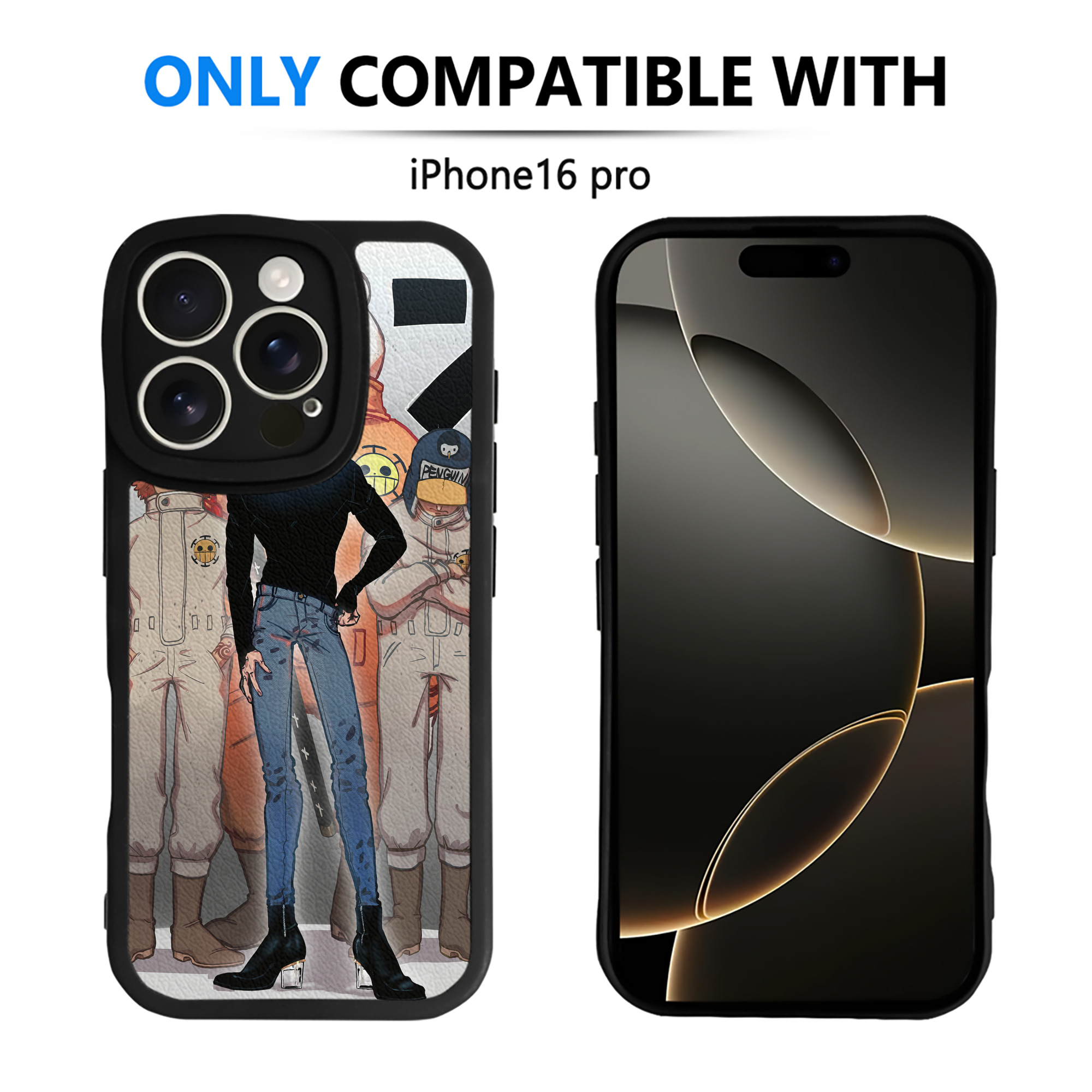 （画像用） ワンピース ONE PIECE 【iPhone 16シリーズ対応】シリコンスマホケース（レザー調） 材質：シリコン